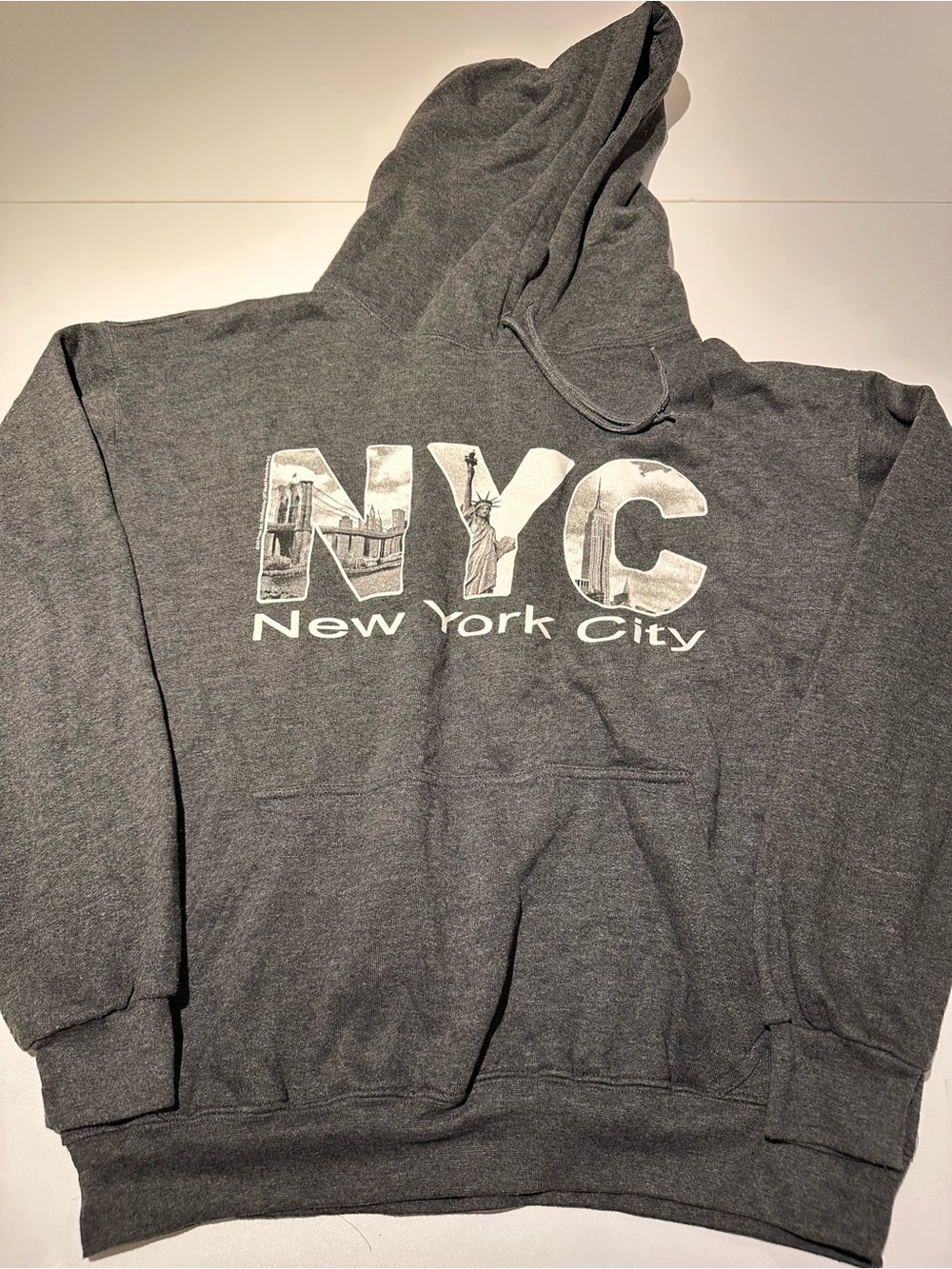 NYC New York City Graphic Hoodie - Gray
